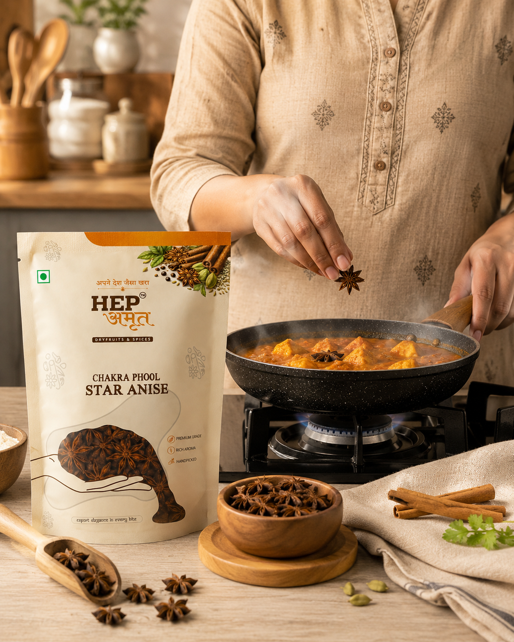 Star Anise (Chakri Phool)