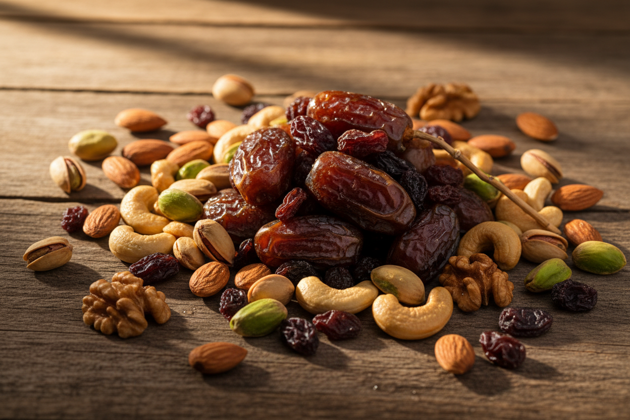 Assorted dry fruits and nuts