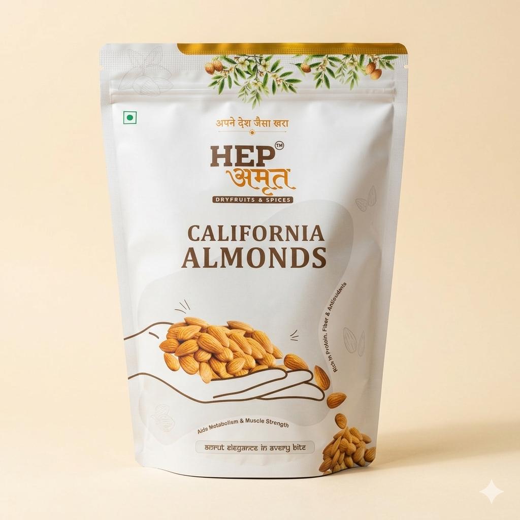 Buy HEP Amrut California Almonds Online in India Premium Healthy Snack