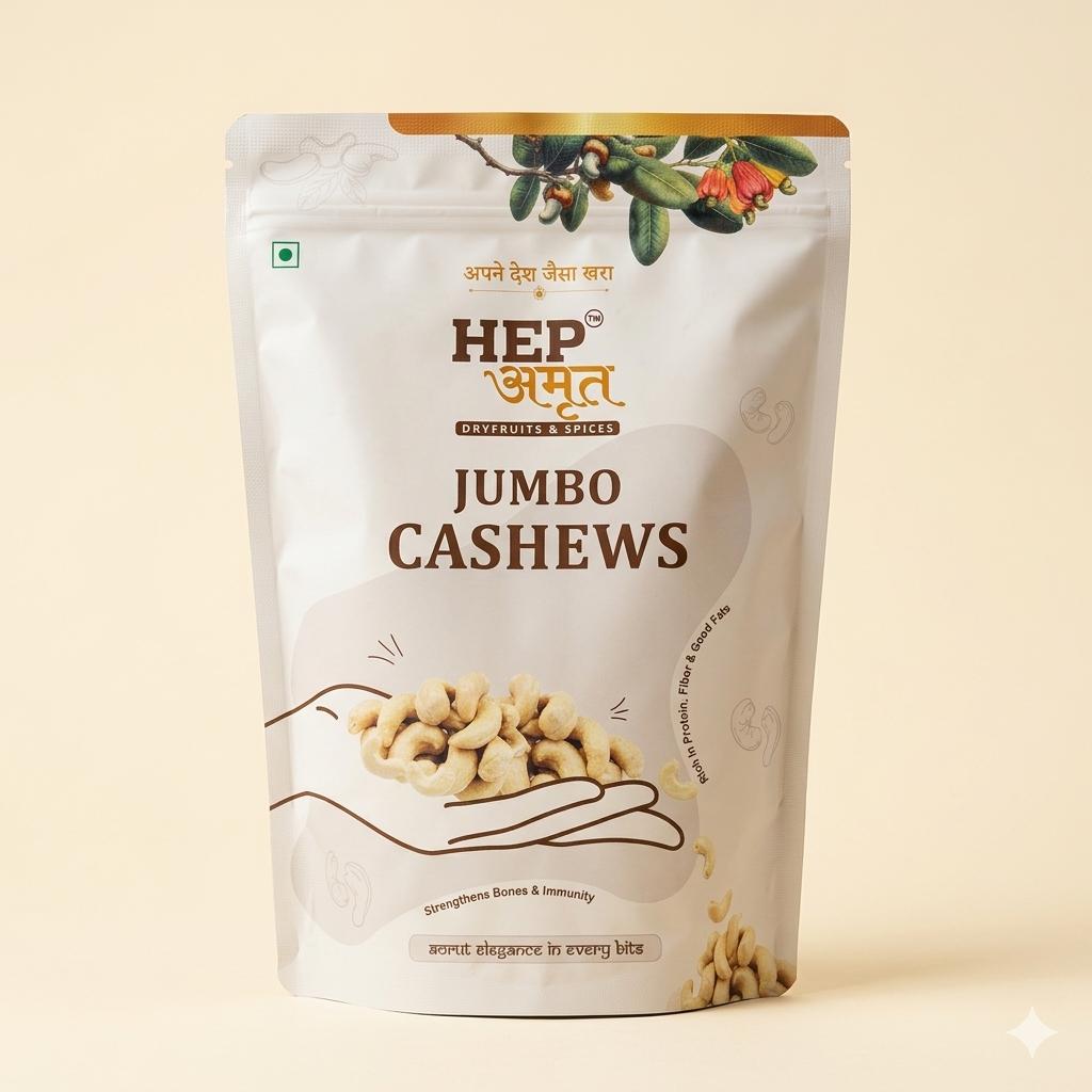 Buy HEP Amrut Jumbo Cashews Online in India Large Premium Quality