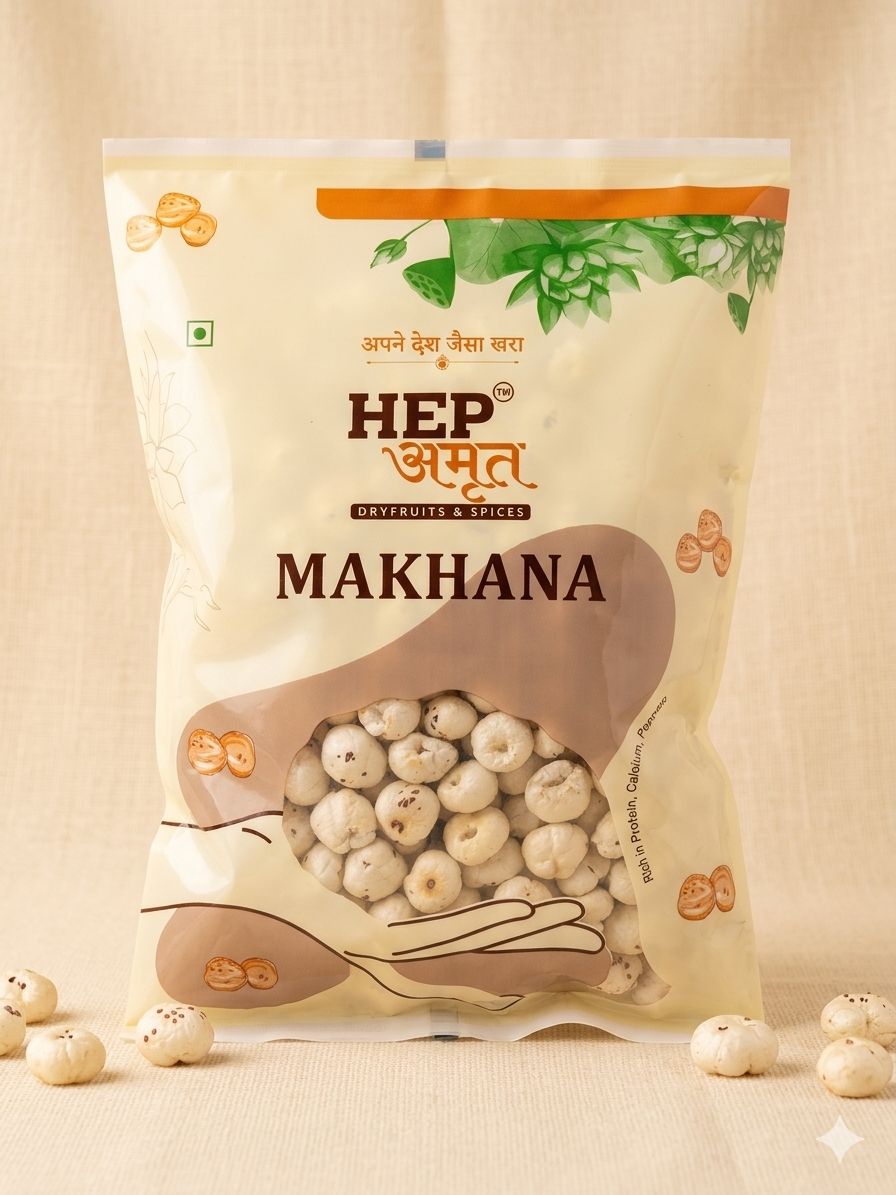 Buy HEP Amrut Makhana Online in India Healthy Foxnuts Snack front 
