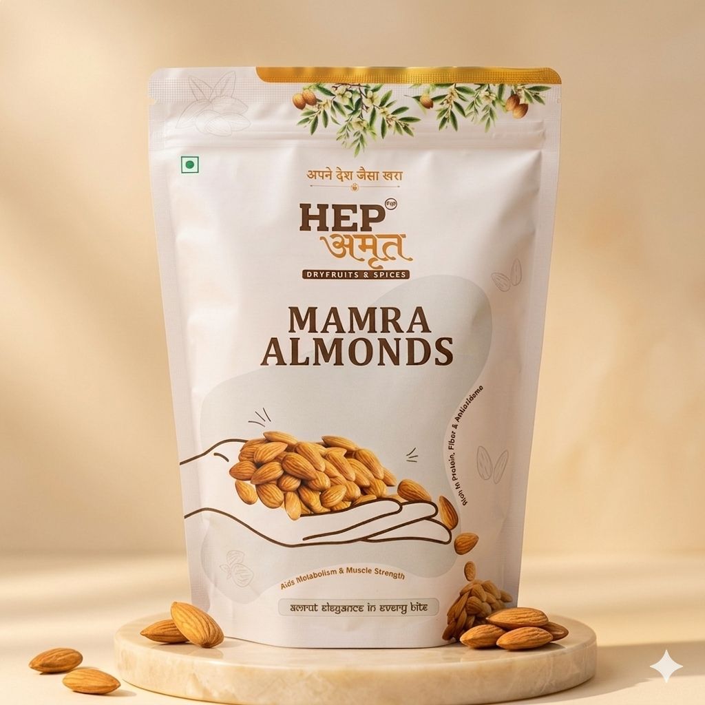 Buy HEP Amrut Mamra Almonds Online in India Natural Premium Quality